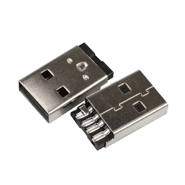 USB A公 短體鋼殼鍍鎳 側面與P4短路 RMA-A1047