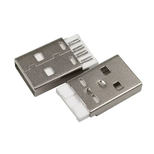 USB A公 短體鐵殼無角 有四個沉膠孔 RMA-A359