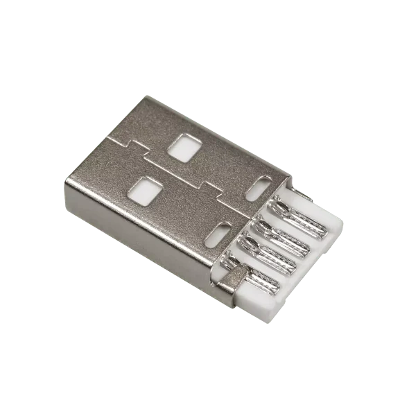 USB A公 短體鐵殼鍍鎳 側面與4PIN短路 RMA-A602