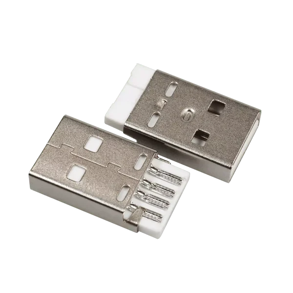 USB A公 短體鐵殼鍍鎳 側面與4PIN短路 RMA-A602